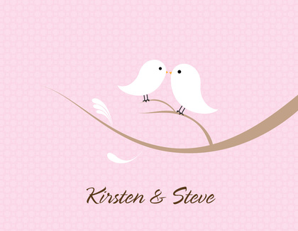 Birds Of A Feather Pink RSVP Cards