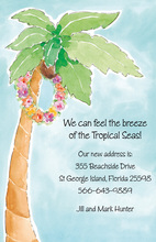 Watercolor Tropical Themed Invitation