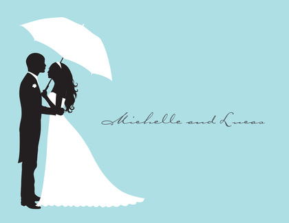 Couple Shower Silhouette Bali RSVP Cards