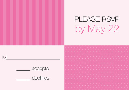 Squares Stock The Bar Navy-Pink RSVP Cards