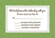 Hip Brown and Green RSVP Cards