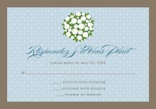 Blushing Bride Blue RSVP Cards