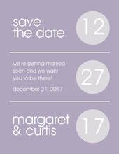 Circles Dots Lavender Save The Date Invitations