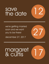 Autumn Circles Save The Date Invitations