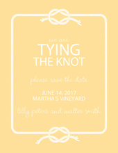Wedding Knot Yellow Save The Date Invitations