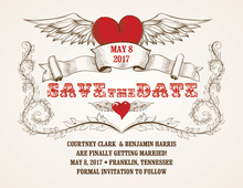 Wing Of Love Save The Date Invitations