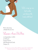 Bridal Bride Grey African American Invitations