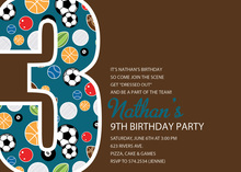 Soccer Number Four Chocolate Invitations