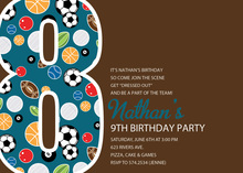 Soccer Number Eight Chocolate Invitations