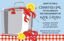 Seafood Crawfish Boil Party Invitations