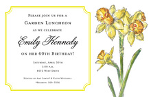Elegant Daffodils Shower Invitations
