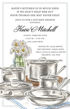 Stainless Steel Cookware Kitchen Invitations