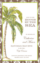 Palm Tree At Beach Shores Invitation