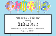 Crazy Party Balloons Invitation