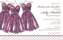 Teal Watercolor Bridesmaids Dresses Invitations