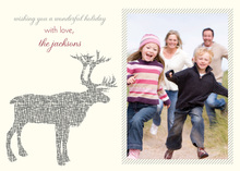 Artistic Holiday Reindeer Photo Cards