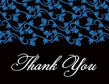 Blue Double Bow Thank You Cards