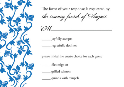 Classy Red Vines RSVP Cards