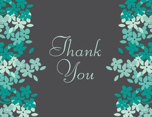 Silhouette Bouquet Rich Green Thank You Cards