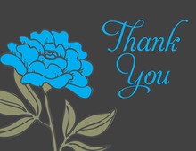 Simple Blue Thank You Cards