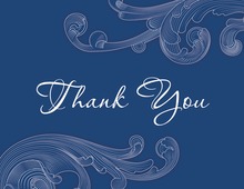 Squares House Navy-Pink Thank You Cards