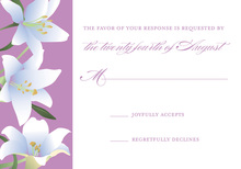Irresistible Lilies RSVP Cards