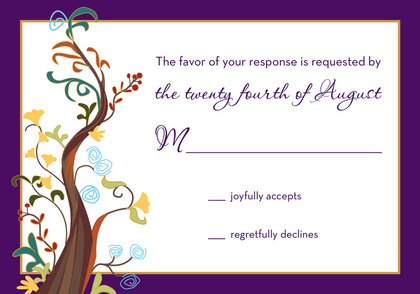 Abstract Vines Purple Enclosure Cards