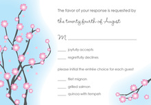 Pink Blossoms RSVP Cards
