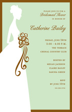 Aqua Gradient Bridal Shower Banner Invitations