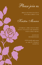One Pink Rose Brown Invitations