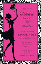 Silhouette Of A Lady Invitation