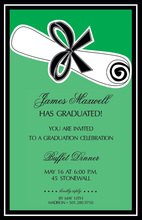 Diploma Digital Green Invitations