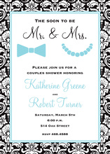 Damask Mr. and Mrs. Invitations