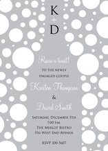 Stack Champagne Teal Shower Invitations
