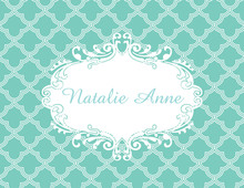 Unique Ornate Teal Thank You Cards