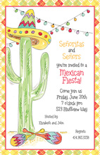 Colorful Fiesta Banners Party Shower Invitations