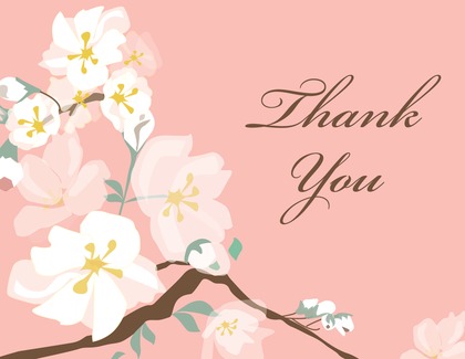 Posy Branch Green Thank You Cards