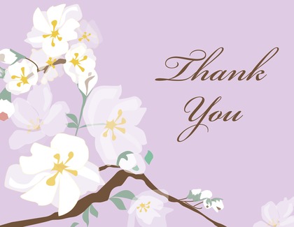 Posy Branch Green Thank You Cards