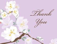 Posy Branch Purple Thank You Cards