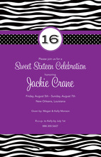 Sixteen in the City Birthday Invitations