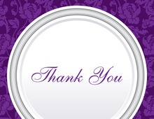 Purple Rehearsal Thank You Cards