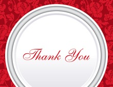Illustrating Cutlery In Bright Red Thank You Cards
