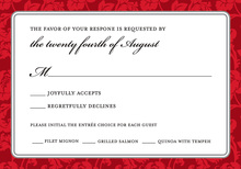 Red Rehearsal RSVP Cards