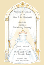 Modern Quartz Bouquet Girls Bridal Shower Invitations