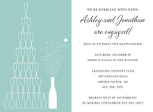 Special Champagne Toast Grey Invitations