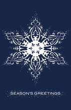Large Snowflake Folded Greeting Cards