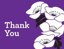 Sweet Floral Purple Thank You Cards