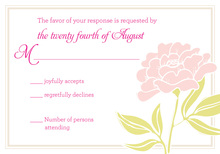 Light Pink Flowers RSVP Cards