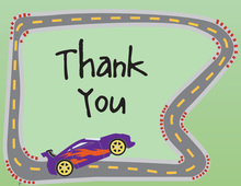 Fast Racing Car Thank You Cards
