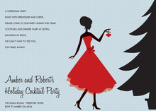 Red Christmas Lady Invitations